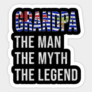 Grand Father Biot Grandpa The Man The Myth The Legend - Gift for Biot Dad With Roots From  British Indian Ocean Territory Sticker